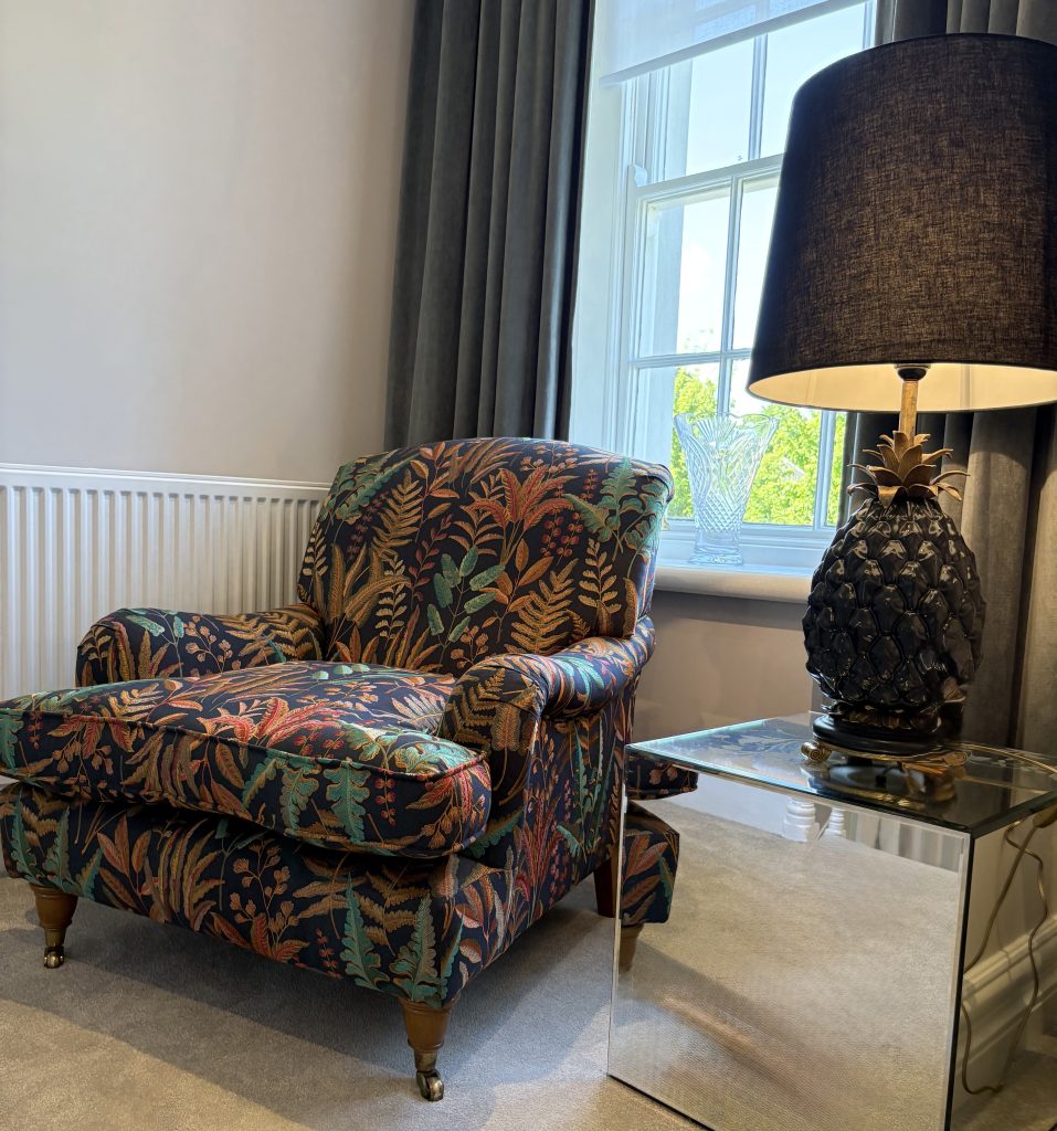 Embroidered landing chair